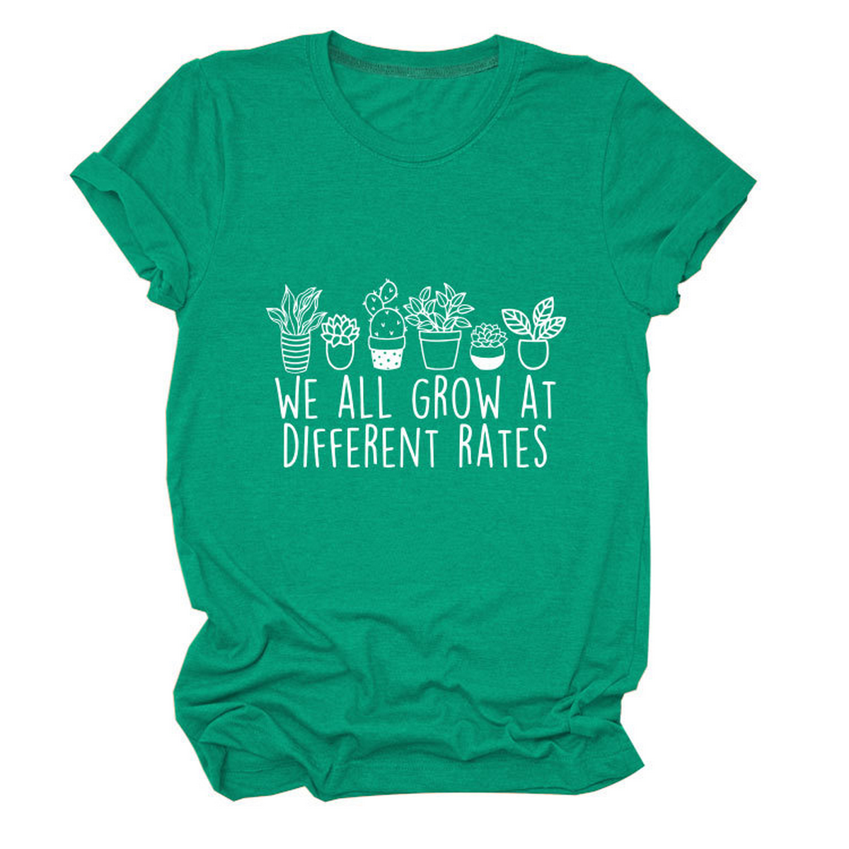 PRINTED CREW NECK TEE WE ALL GROW GRAPHIC_CWTTS1493