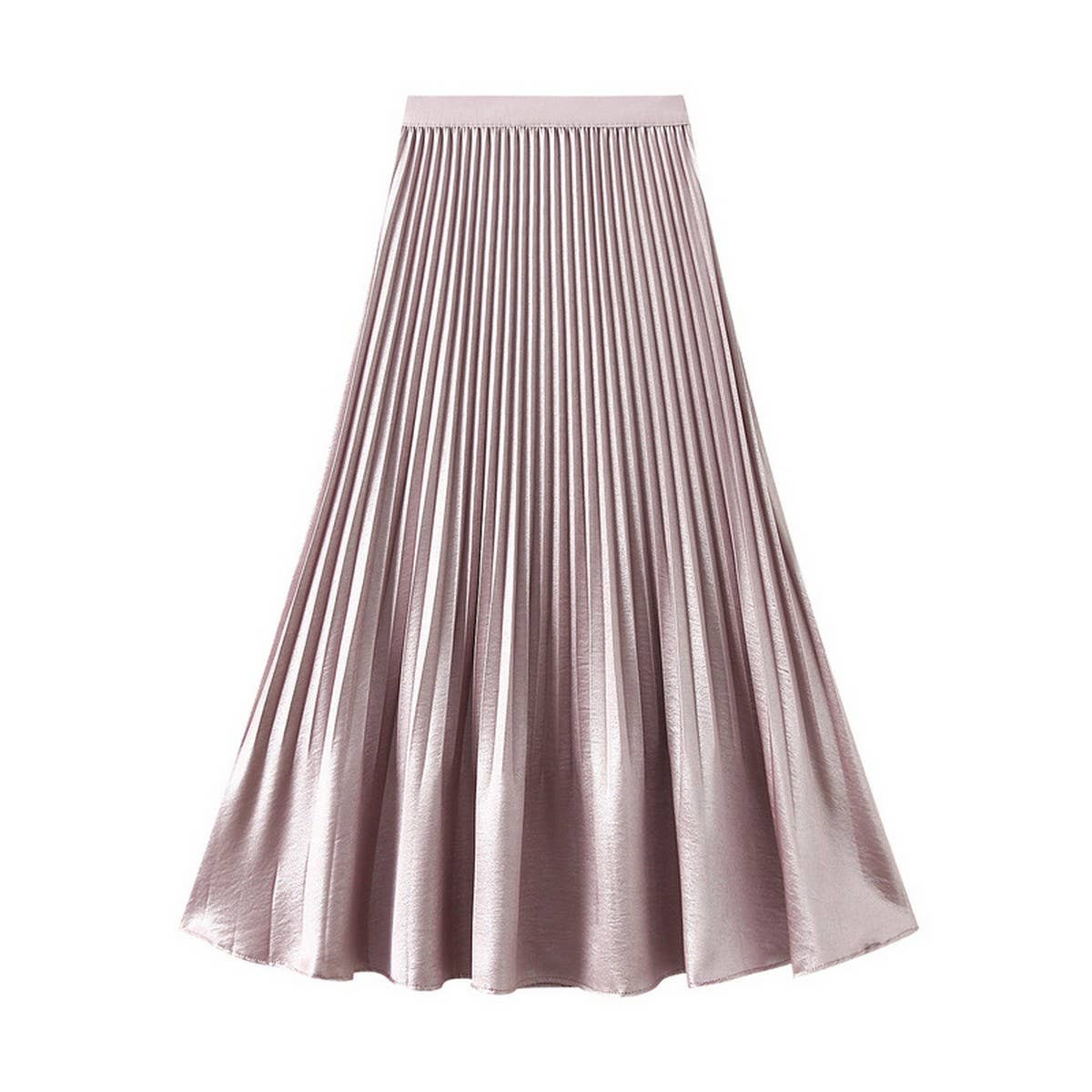 PLEATED HIGH WAIST MIDI SKIRT WITH FISHTAIL DESIGN_CWBMS0342