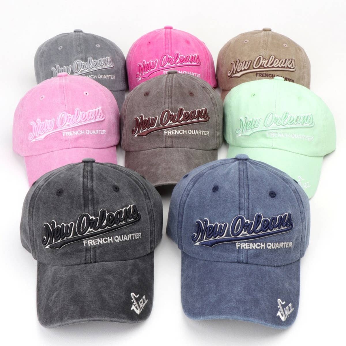 Washed Letter Embroidery Baseball Cap Sun Hat Cwah1132