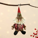 CHRISTMAS PLAID FABRIC DOLL PENDANT_CWMM1922