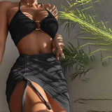 Women'S Piece Bikini Set Halter Swimsuit_Cwmw0145