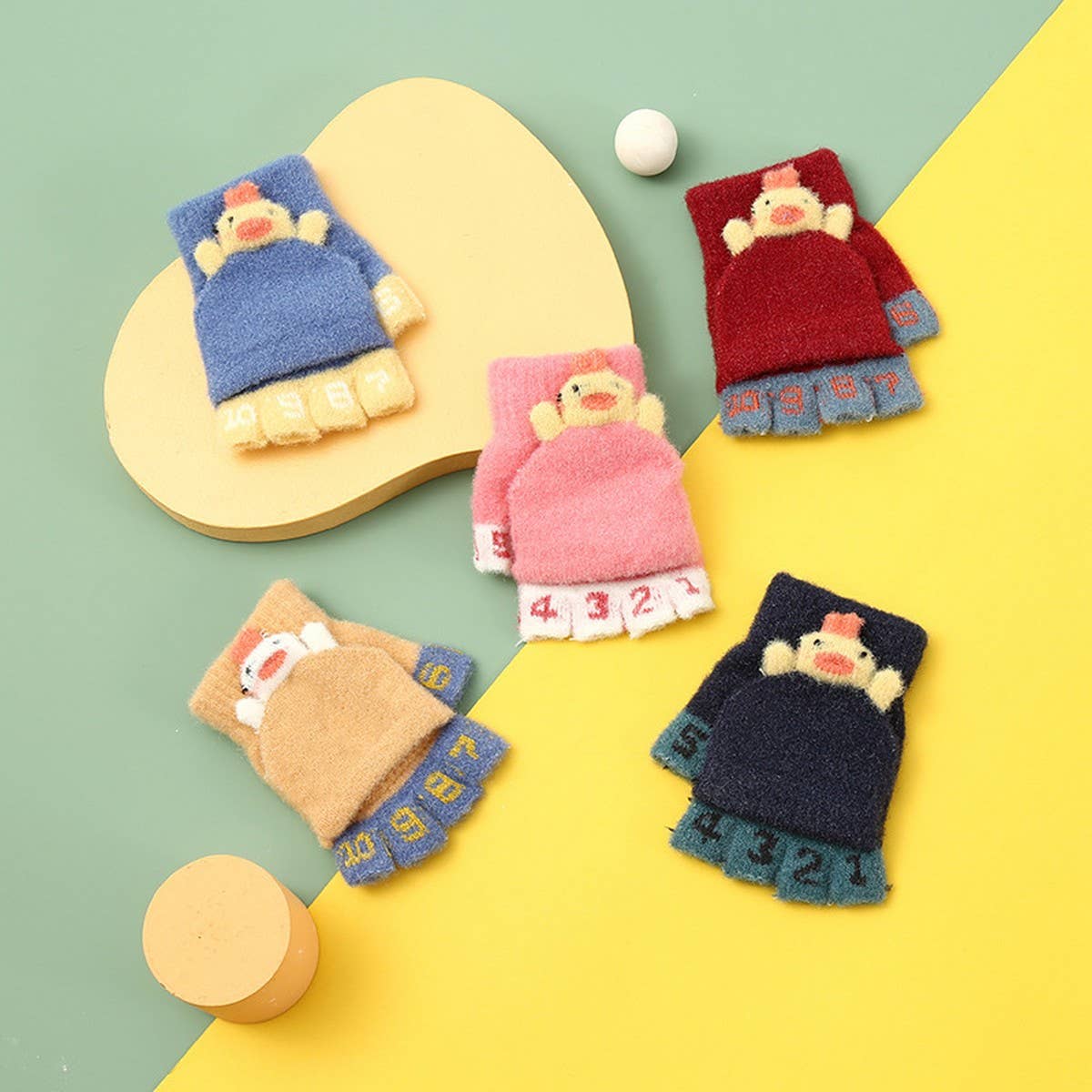 CHILDRENS HALF FINGER SKI WARM WINTER GLOVES_CWAG0165