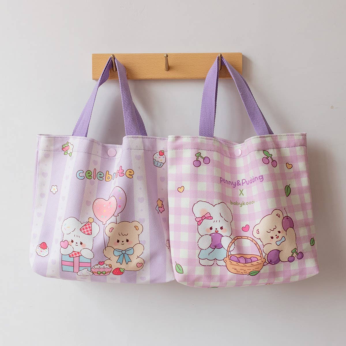 CUTE PRINTED LUNCH TOTE BAG FOR STUDENTS OFFICE_CWAB5664