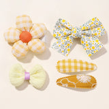 MINI BABY GIRL HAIR CLIP SET FLOWERS BOWS_CWAHA6718