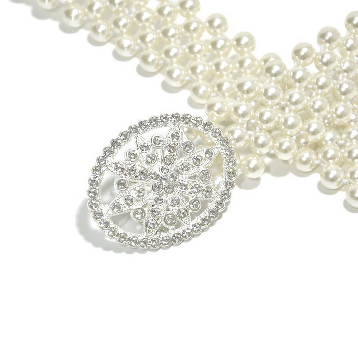 Women'S Sweet Elastic Pearl Wide Waist Chain_Cwabe0504