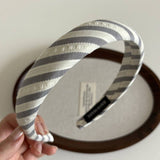 Fresh Blue Striped Sponge Hair Band
