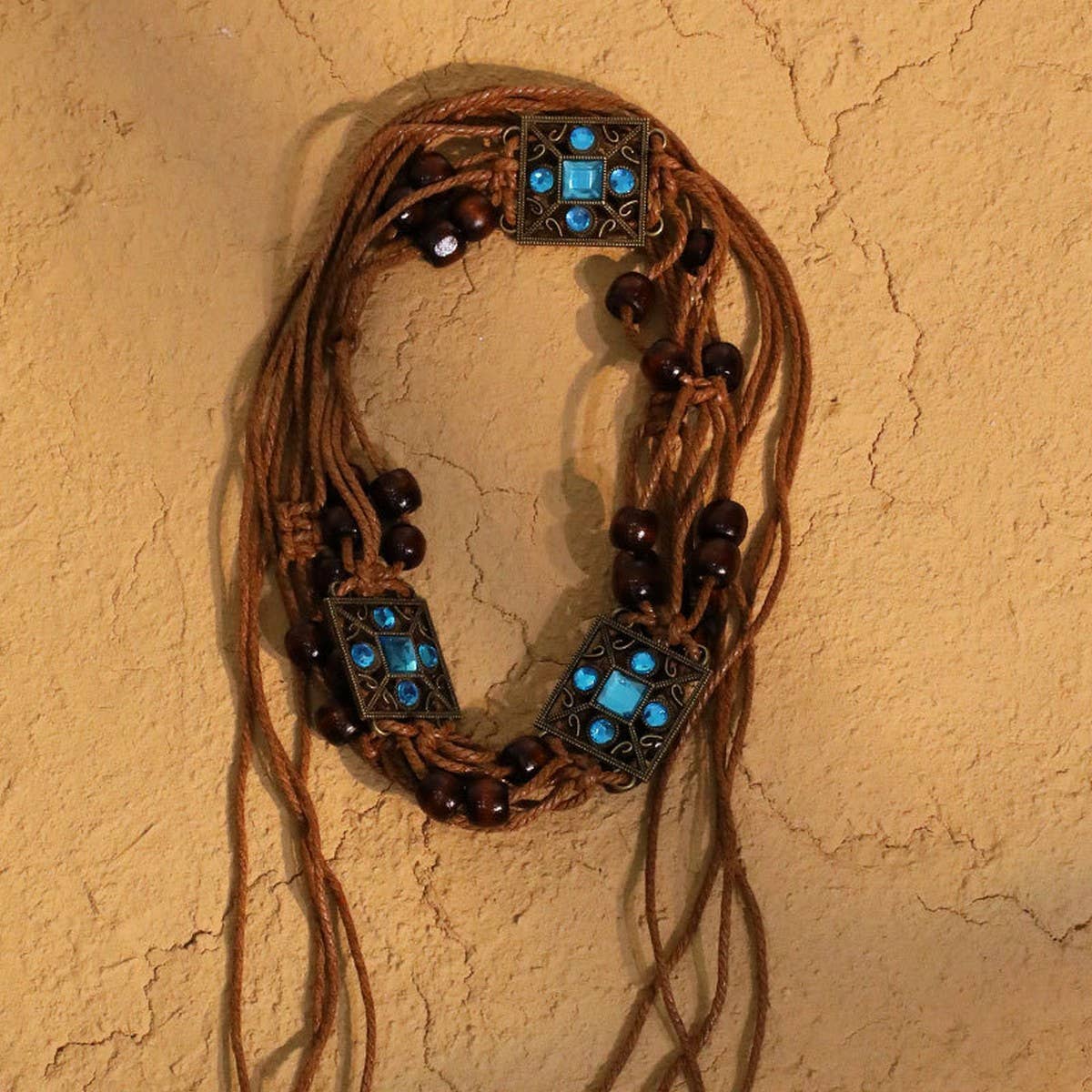 BOHO BUTTERFLY BRAIDED WAIST CHAIN FOR DRESSES＿cWAHA5672