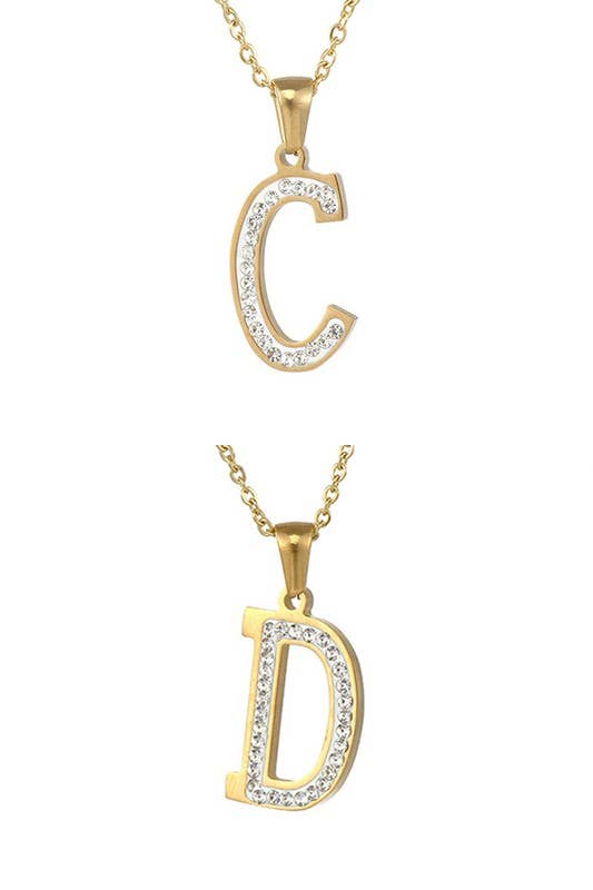 FASHION ALPHABET PENDANT CHARM NECKLACE_CWAJE219