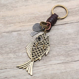 PUNK HAND WOVEN ALLOY FISH CAR KEYCHAIN_CWMM4781