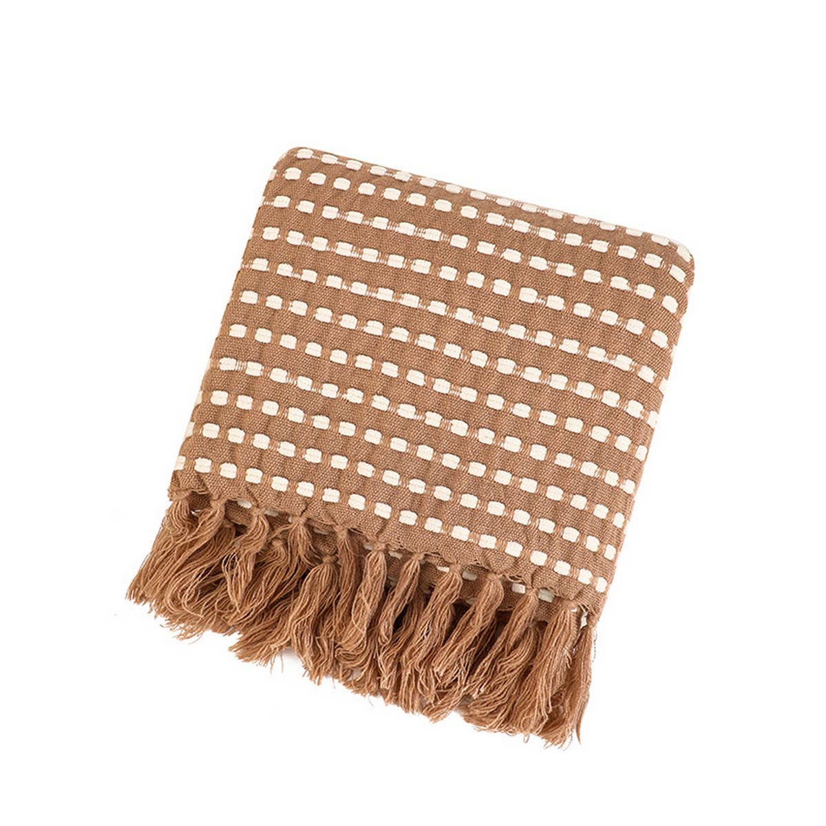 LIGHTWEIGHT COZY BRAIDED STRIPED THROW_CWMM0205