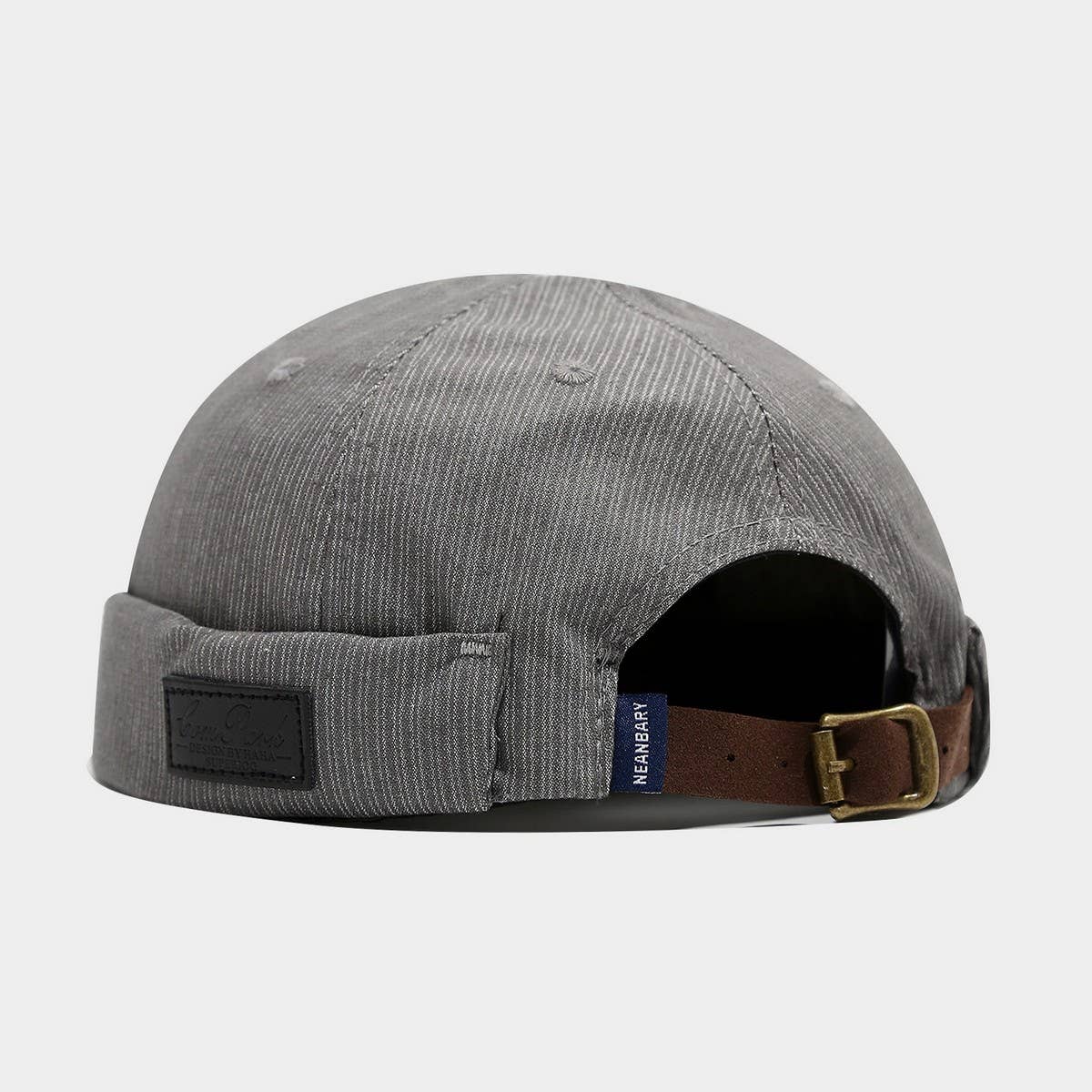 Japanese Style Leather Patch Brimless Cap_Cwah04609