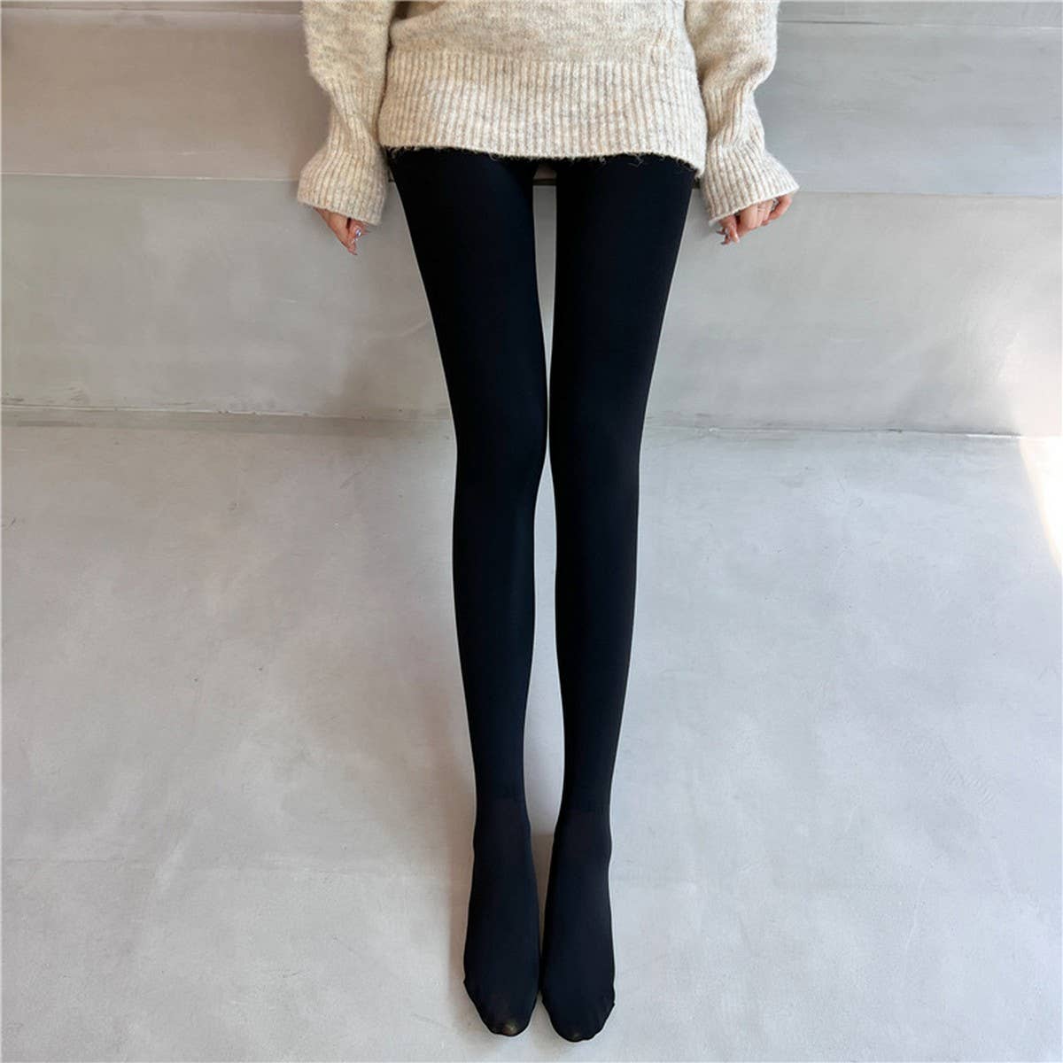 NEW WINTER GLOSSY NUDE LEGGINGS BARE LEG EFFECT_CWMM8973
