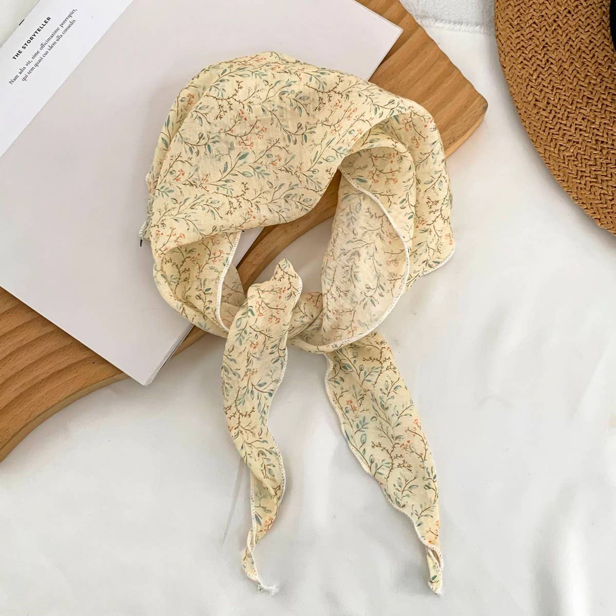Floral Triangle Scarf Headband Neck Wrap_ Cwasc02967