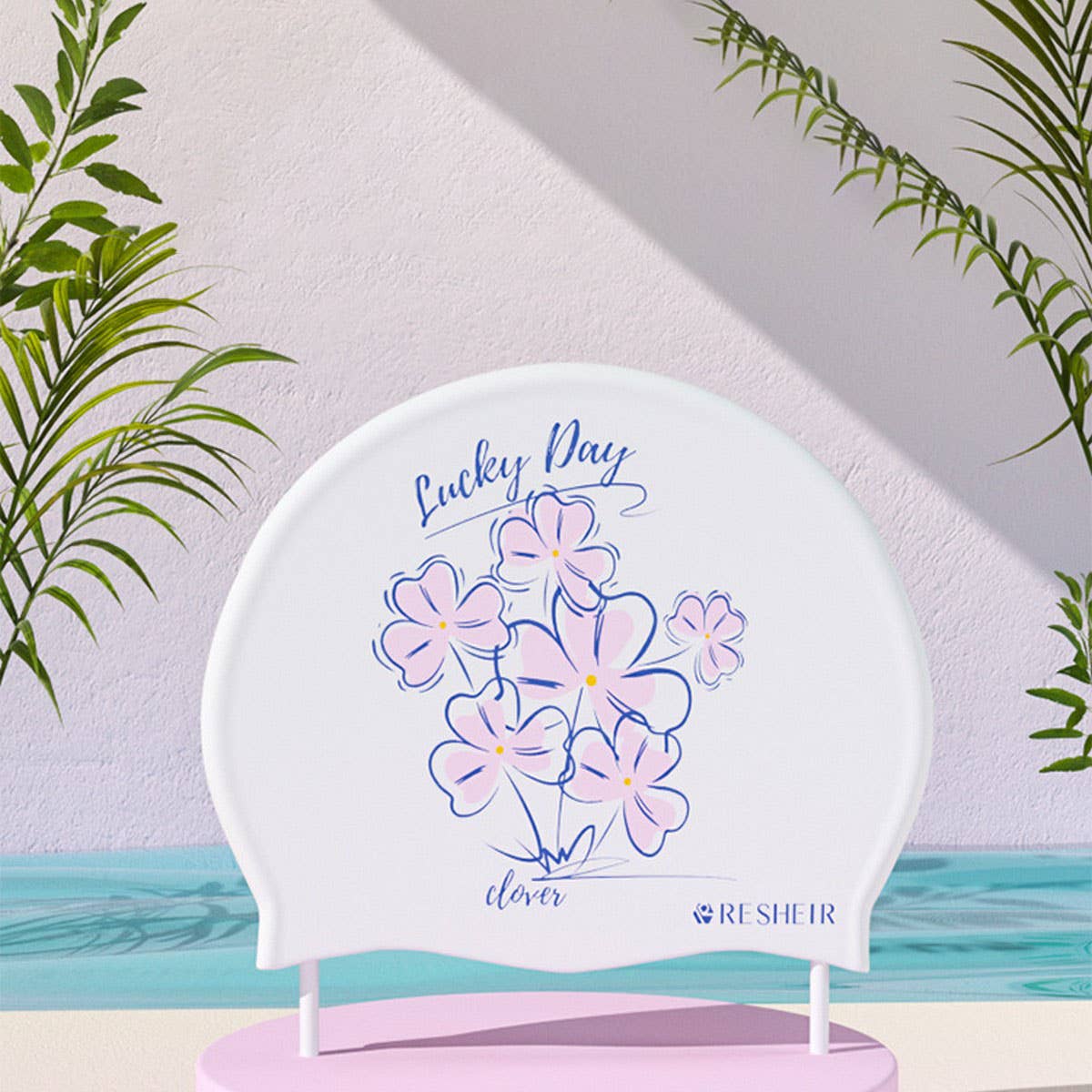 Womens Silicone Swim Cap Long Hair Waterproof_Cwmm6716