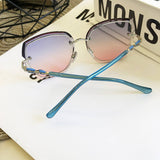 Women Retro Rimless Crystal Sunglasses_Cwasg0231