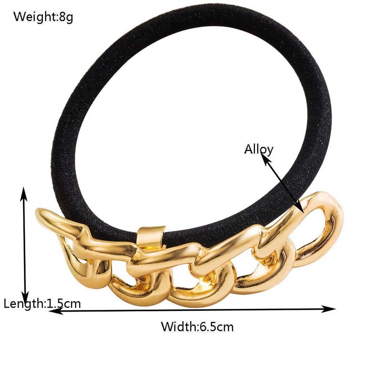 MINIMALIST DOUBLE ARC HOLLOW METAL HAIR TIE_CWAHA6236