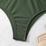 SEXY V NECK ADJUSTABLE LACE UP ONE PIECE SWIMSUIT_CWMW0628