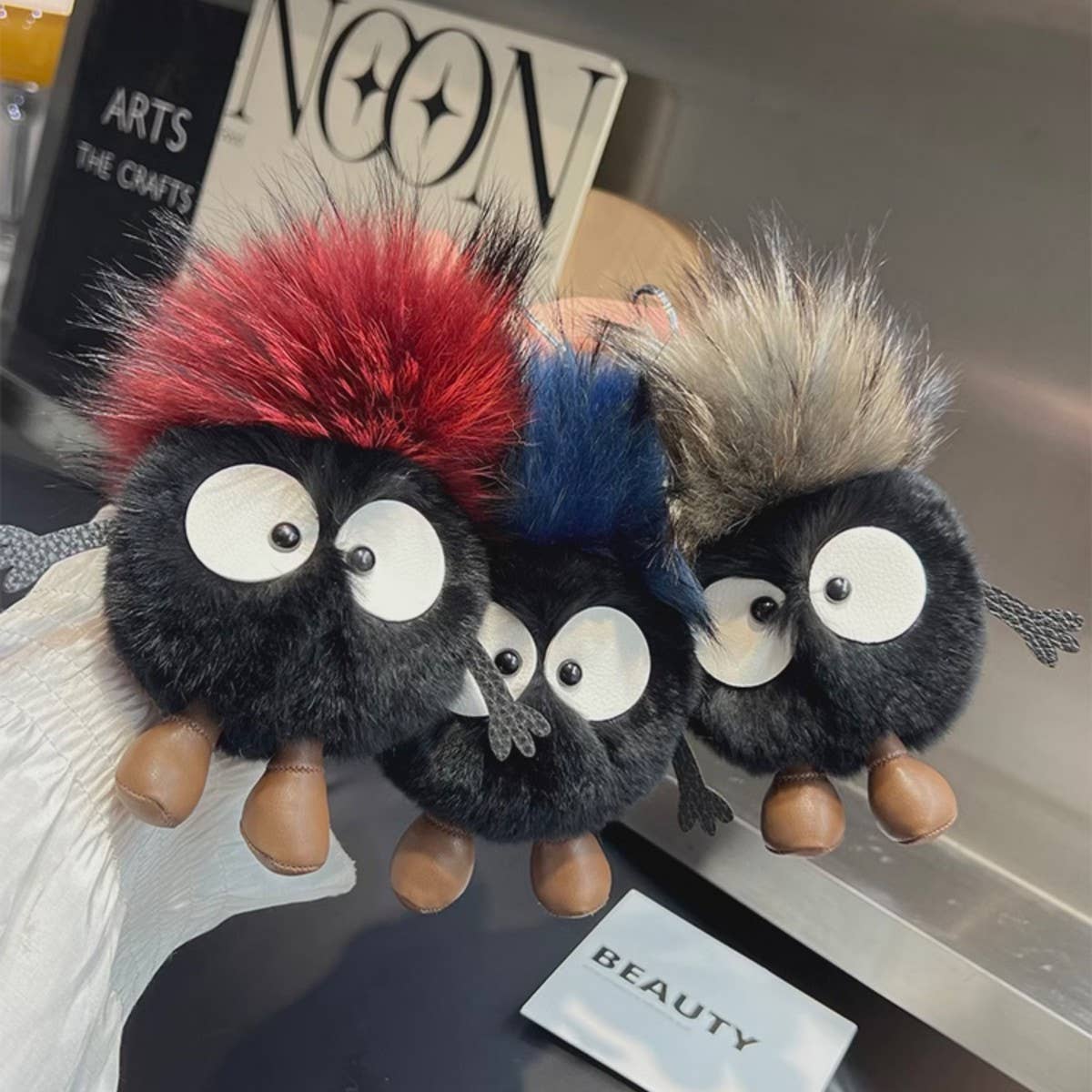 CUTE LITTLE COAL BRIQUETTES CAR KEYCHAIN PENDANT_CWMM2530