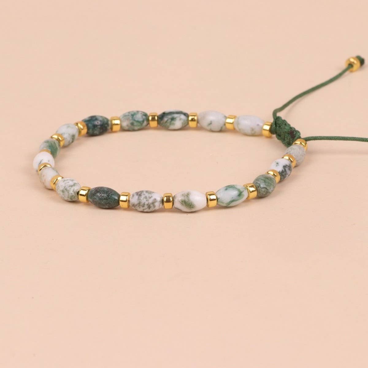 Waterweed Rice Beads Yoga Braided Bracelet
