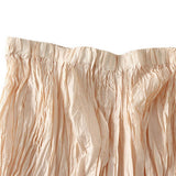 LOOSE PLEATED A LINE FLARED CASUAL MIDI SKIRT_CWBMS0399