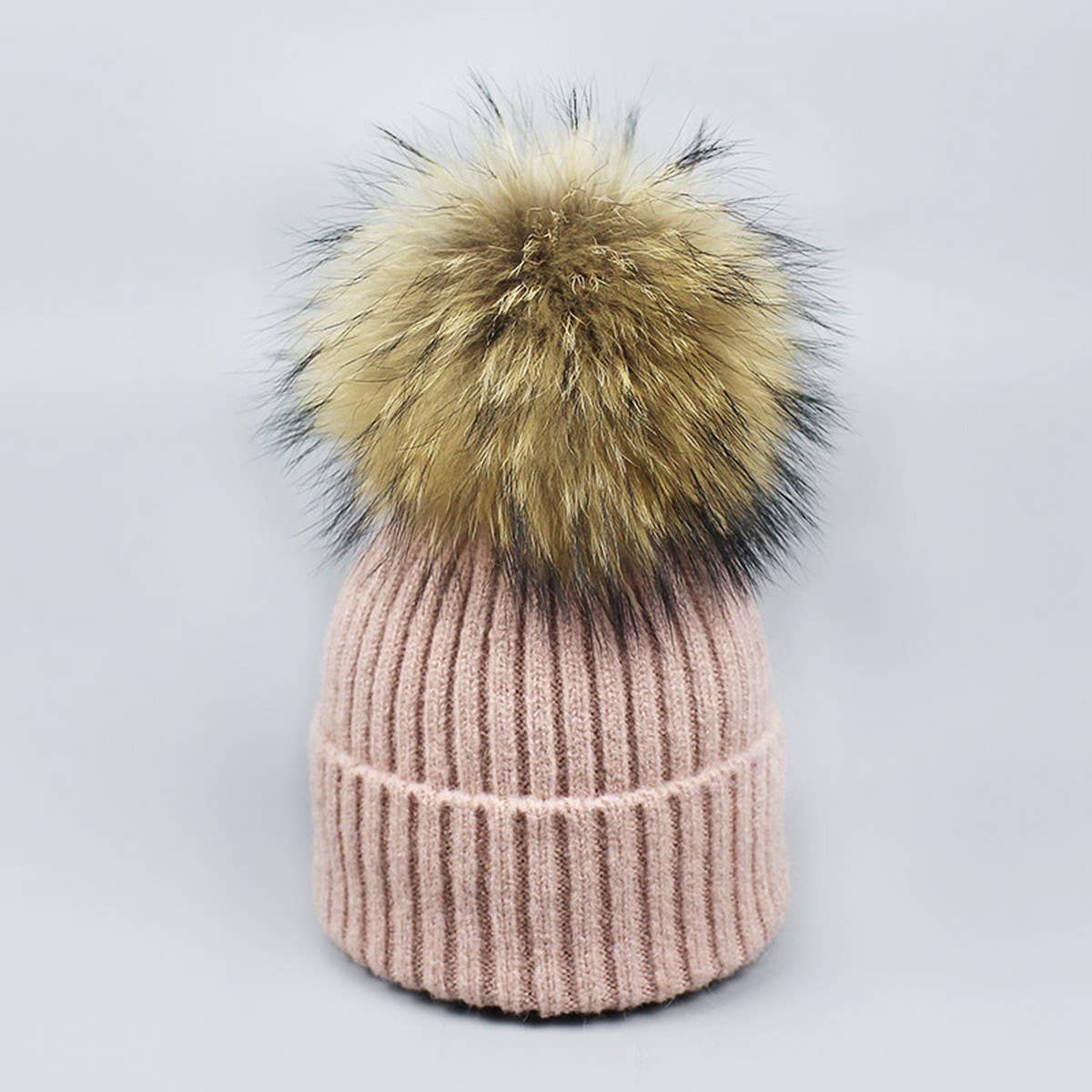 Autumn Winter Knit Pom Beanie Hat_Cwah05027