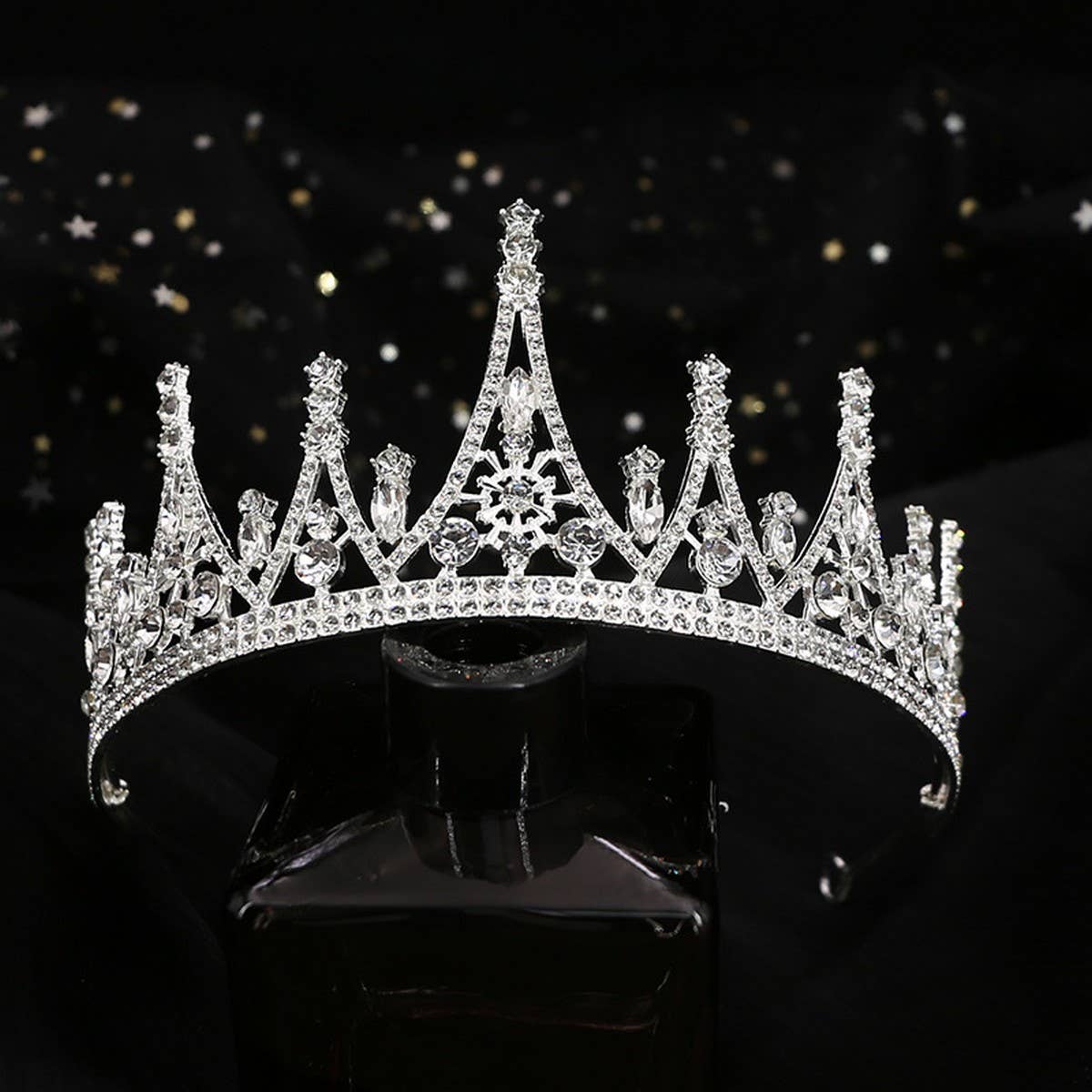 QUEENS HEADBAND CROWN WEDDING CRYSTAL TIARA_CWMM2024