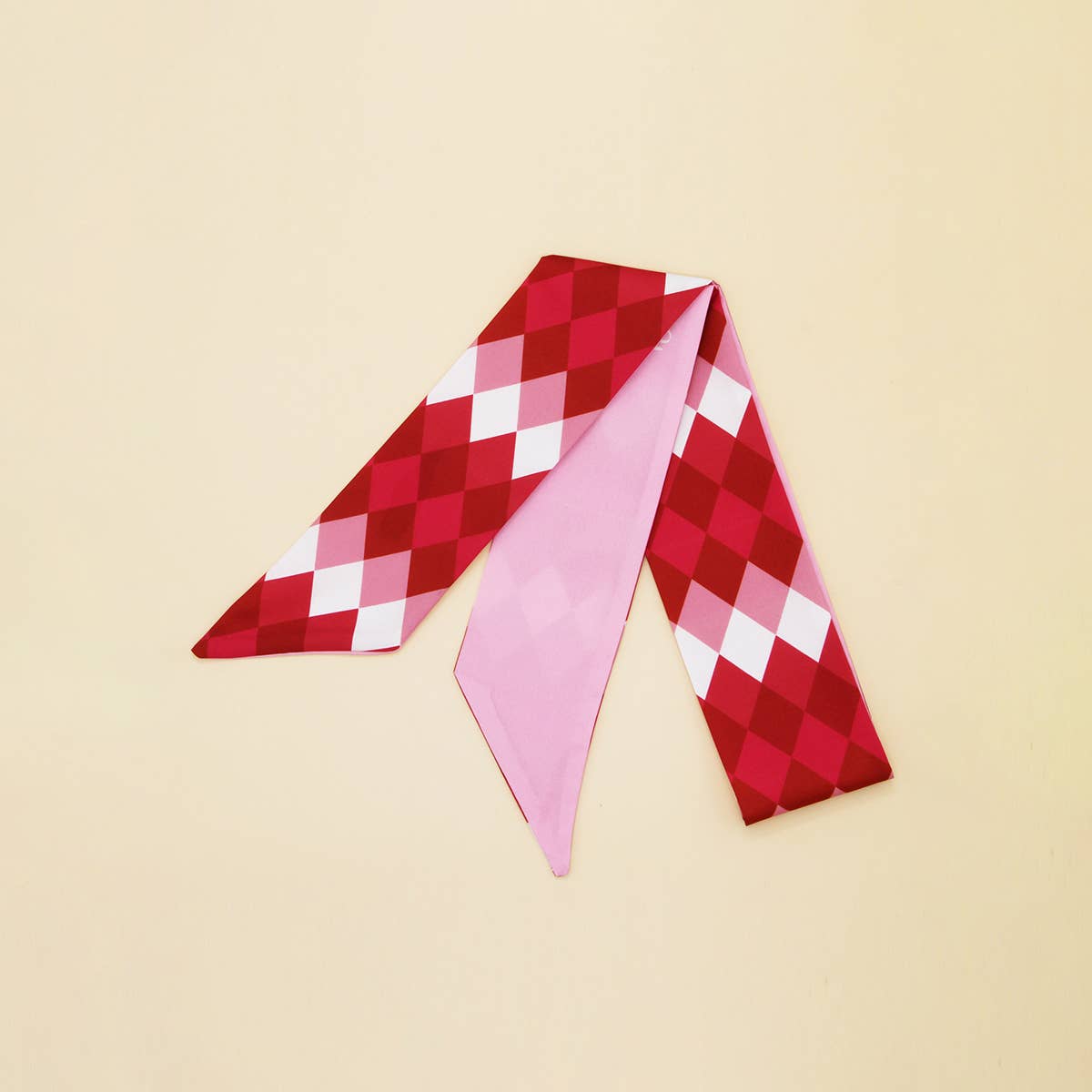 FLORAL LETTER SCARF HAIR TIE BAG RIBBON_CWASC0096