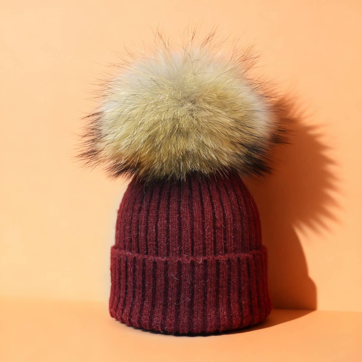 Autumn Winter Knit Pom Beanie Hat_Cwah05027