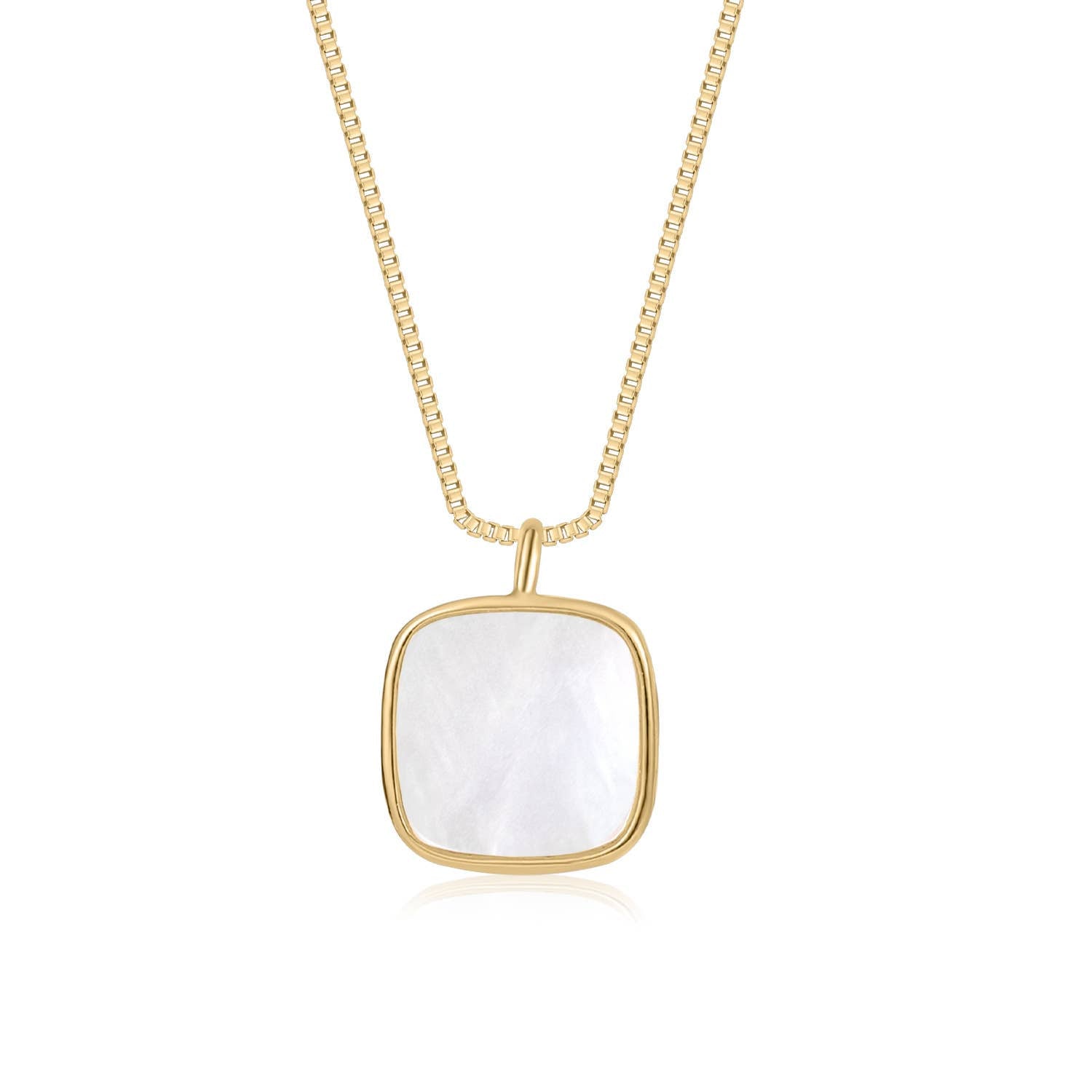 Pearl Zircon Titanium Steel Necklace