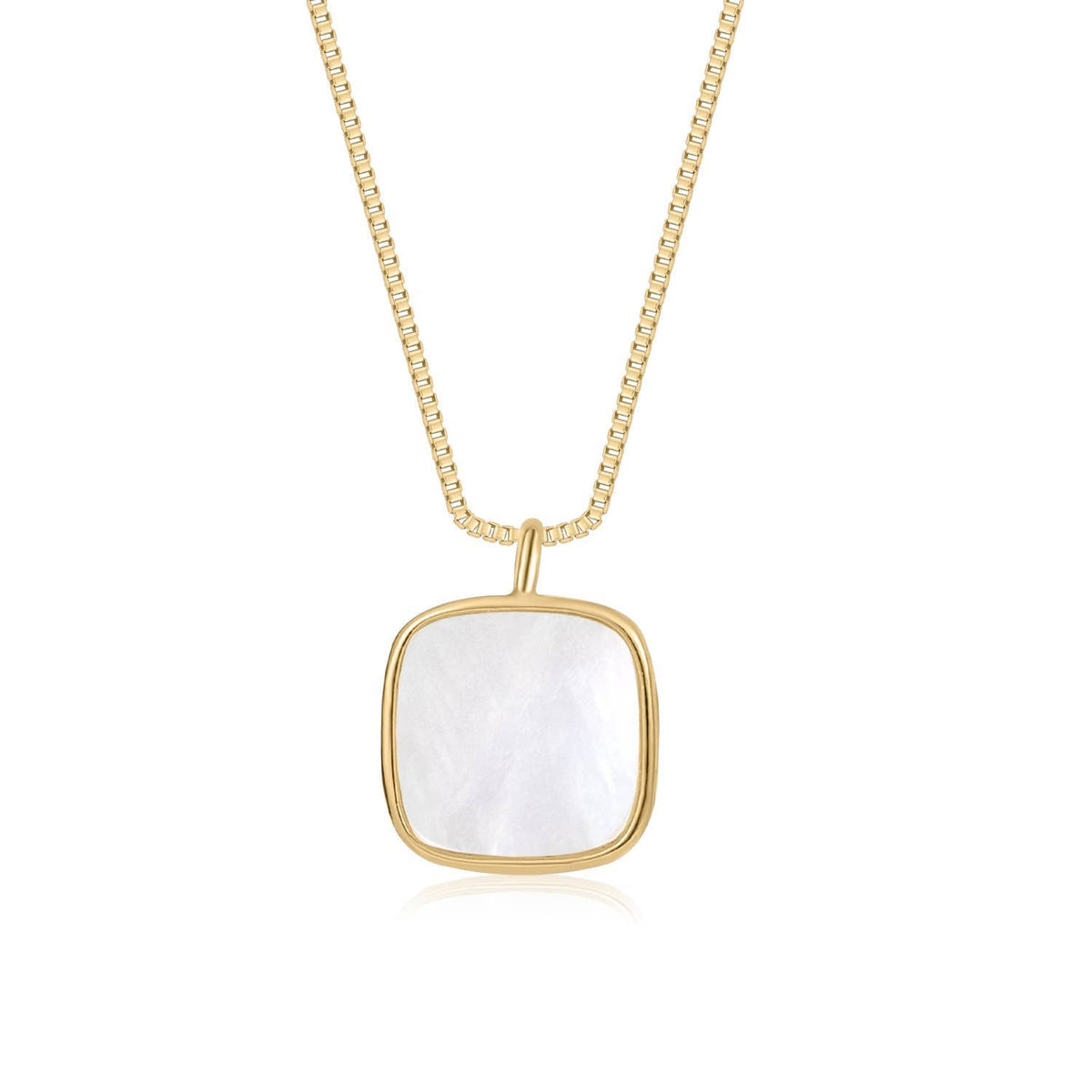 Pearl Zircon Titanium Steel Necklace