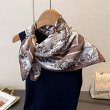 Cityscape Herringbone Faux Silk Square Scarf_Cwasc03437