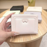 Cute Bow Zip Bifold Wallet For Women_Cwab06227