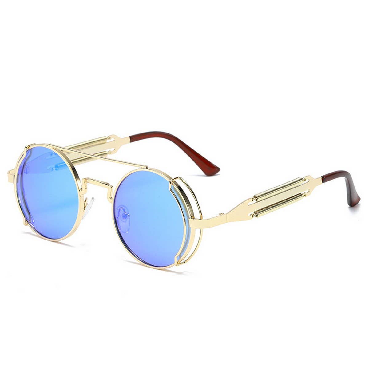 METAL ROUND FRAME STEAMPUNK METAL SUNGLASSES_CWASG0269
