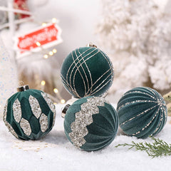 Glitter Flannel Christmas Ball Ornament Set_Cwmm9982