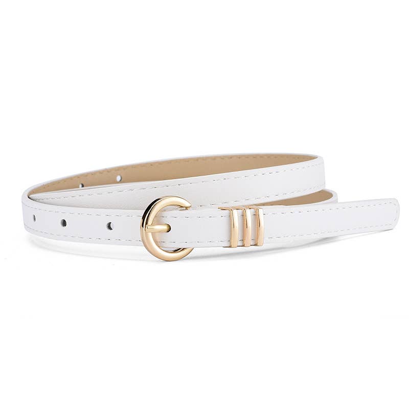Vintage Leather Skinny Womens Belt