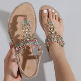Woman Bohemian Style Gold Flat Sandal