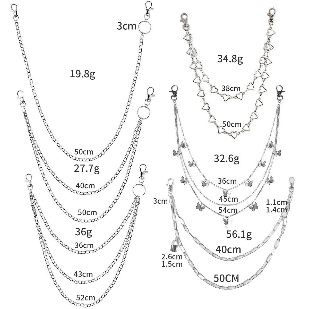 PUNK STYLE PERSONALITY HIP HOP PANTS CHAINS_CWMM0643