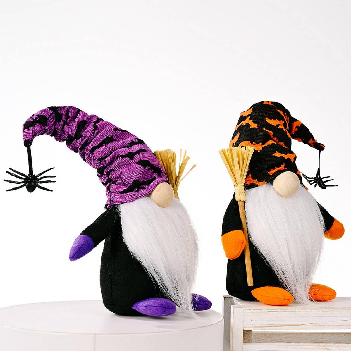 HALLOWEEN BROOM SPIDER RUDOLPH ORNAMENT_CWMM1766