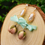 NEW HIGH END RETRO FLOWER PEARL EARRINGS_CWAJE3787