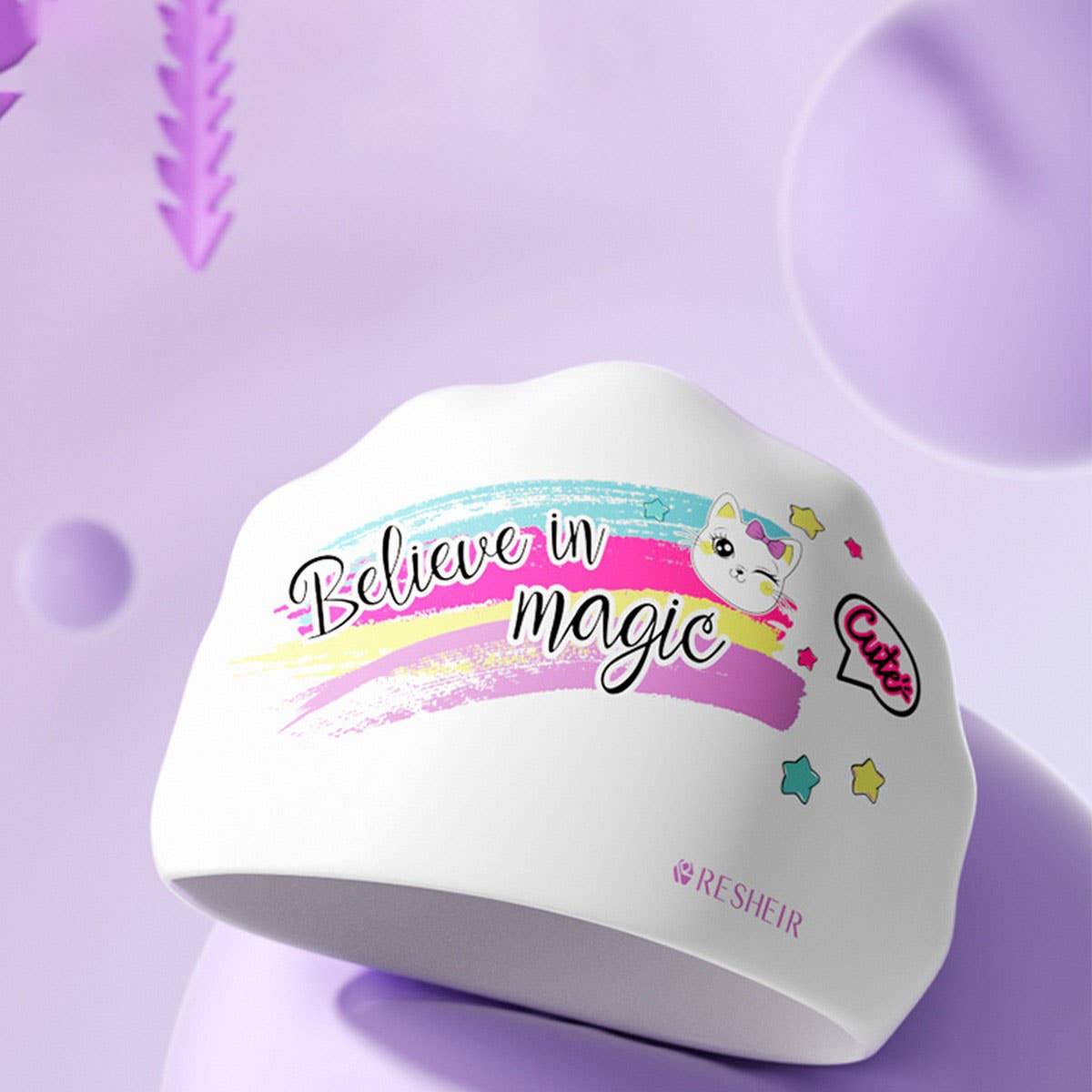 Womens Silicone Swim Cap Long Hair Waterproof_Cwmm6718