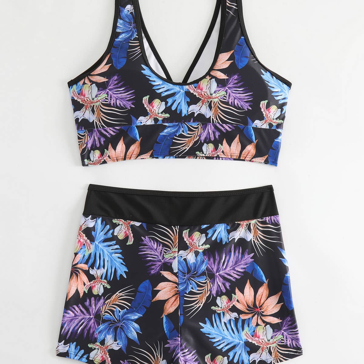 TANK TOP PRINTED TWO PIECE SWIMSUIT SET_CWMW0331