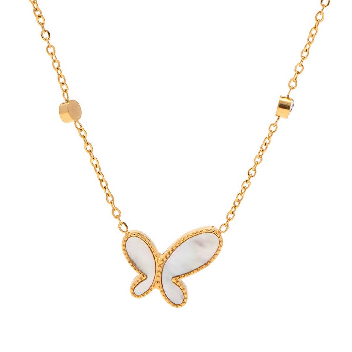 NEW BUTTERFLY DIAMOND NICHE LUXURY NECKLACE_CWAJE1440
