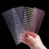 Transparent Fine-Toothed Colorful Glitter Comb_Cwmm0929