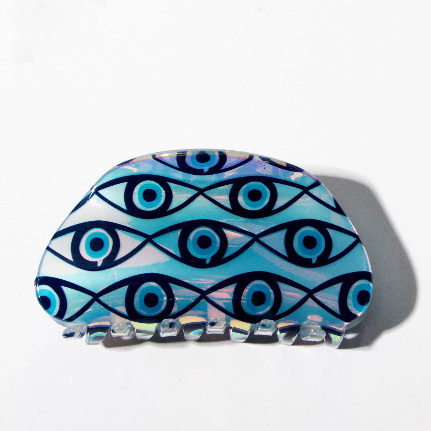 BLUE EYE PRINT HAIR CLAW CREATIVE FRENCH STYLE_CWAHA0315