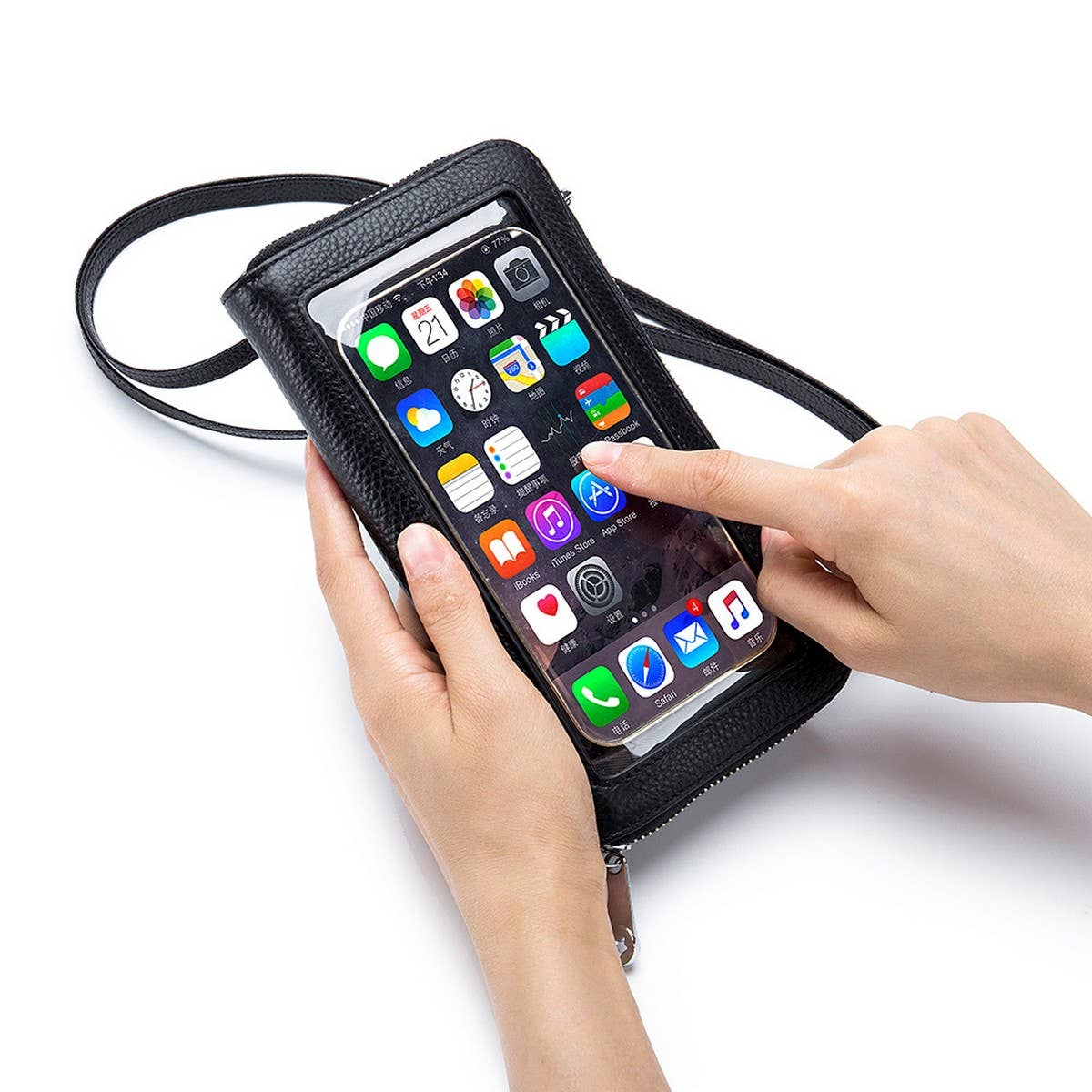 MINI CROSSBODY PHONE BAG GENUINE LEATHER WALLET_CWAB3730