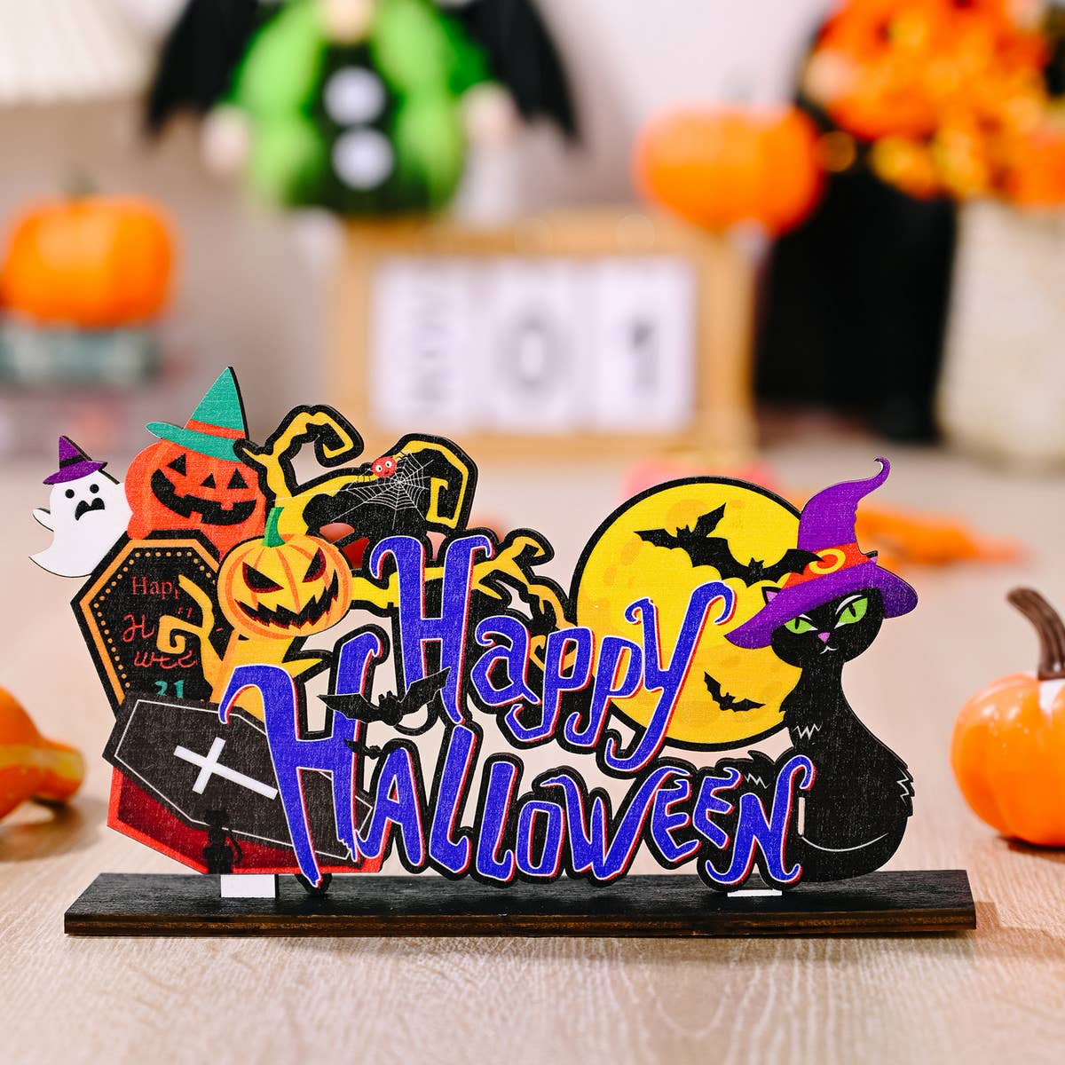 HALLOWEEN WOODEN DECORATIONS FOR HOME_CWMM1770