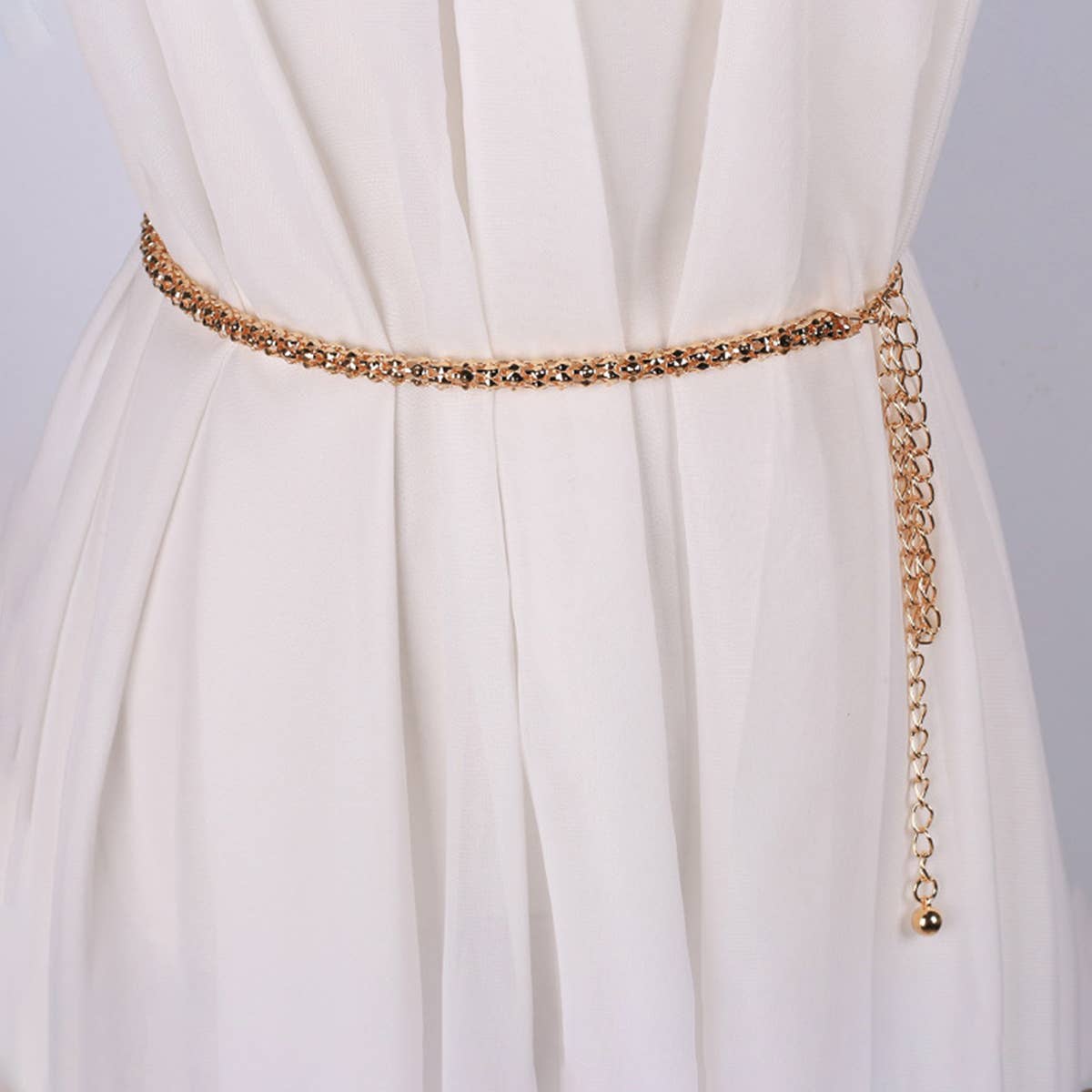 Women Minimalist Round Corn Waist Chain_Cwabe0101