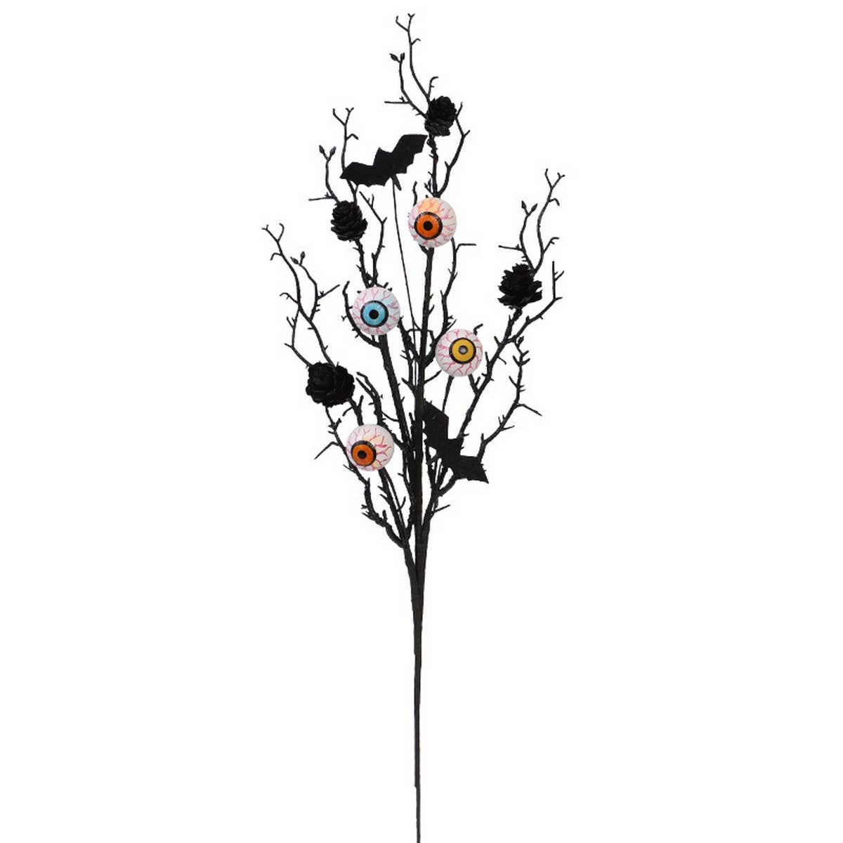 HALLOWEEN BAT EYE FLORAL STEM DECORATION_CWMM9868