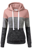 Women Color Matching Casual Hoodie_Cwohol409