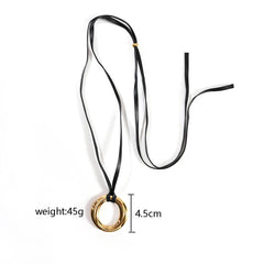 MINIMALIST 18K STEEL SOLID HOOP EARRINGS WITH CORD_CWMM8891